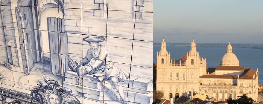 Répresentation en azulejos des fables de Jean de la fontaine